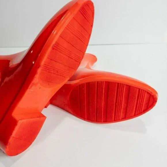 INC International Concepts Raelyn Rain Boots Red -7 - Picture 4 of 4